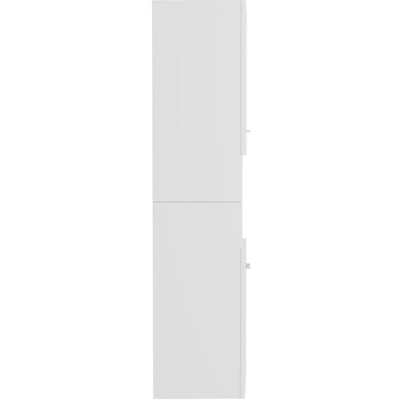 Armoire de salle de bain / Armoire de toilettes Blanc brillant 30x30x130 cm Aggloméré