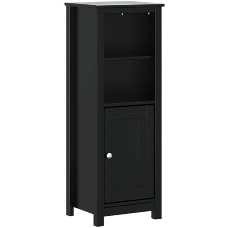 Armoire de salle de bain BERG noir 40x34x110 pin massif