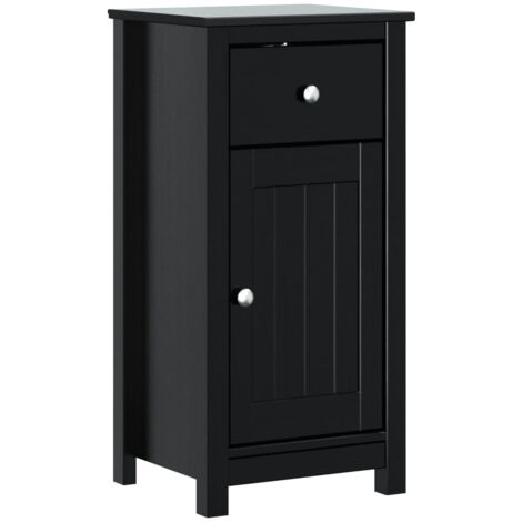 Armoire de salle de bain BERG noir 40x34x80 pin massif