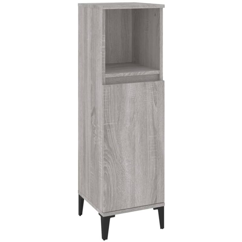 Vidaxl - Armoire salle de bain sonoma gris 30x30x100 cm