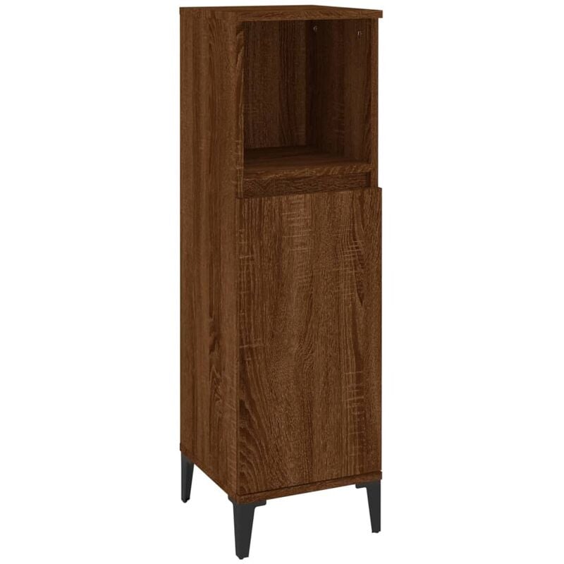Vidaxl - Armoire de bain chêne marron 30x30x100 cm bois d'ingénierie