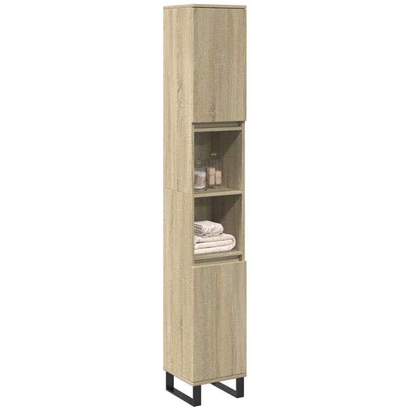 Vidaxl - Armoire salle de bain chêne sonoma 30x30x190 cm