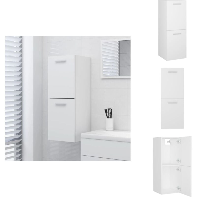 Vidaxl - Armoire de salle de bain Blanc 30x30x80 cm Bois d'ingénierie - Armoire De Salle De Bain - Meuble Salle De Bain - Rangement Salle De Bain
