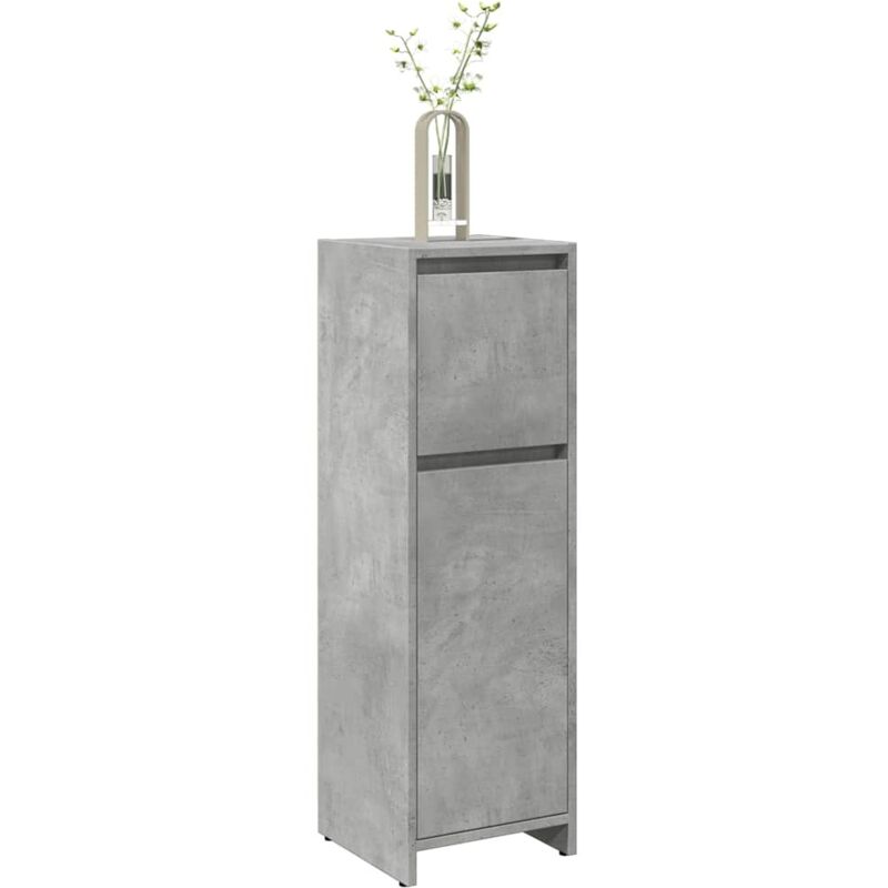 Vidaxl - Armoire de salle de bain Gris béton 30x30x95 cm Aggloméré