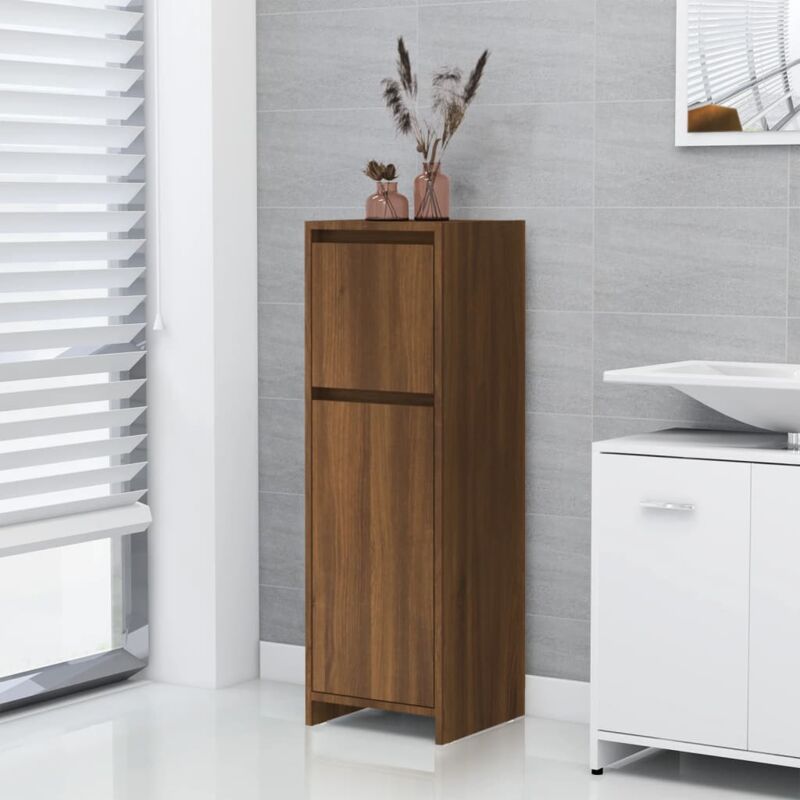Vidaxl - Armoire de bain Chêne marron 30x30x95 cm Bois d'ingénierie