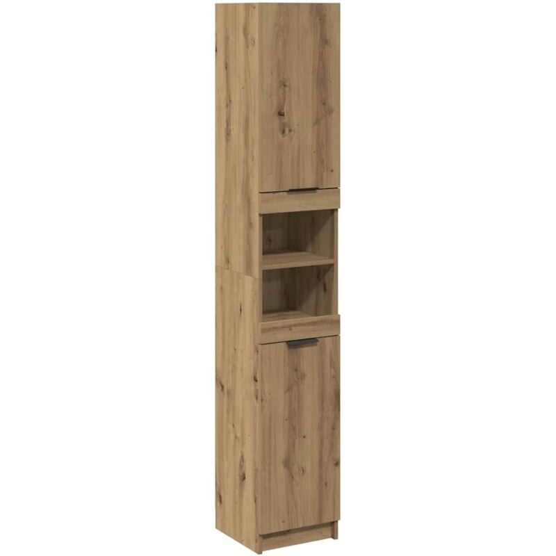 Vidaxl - Armoire de bain chêne artisanal 32x34x188,5cm bois d'ingénierie