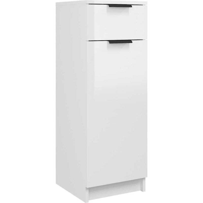 Vidaxl - Armoire de salle de bain blanc brillant 32x34x90 cm