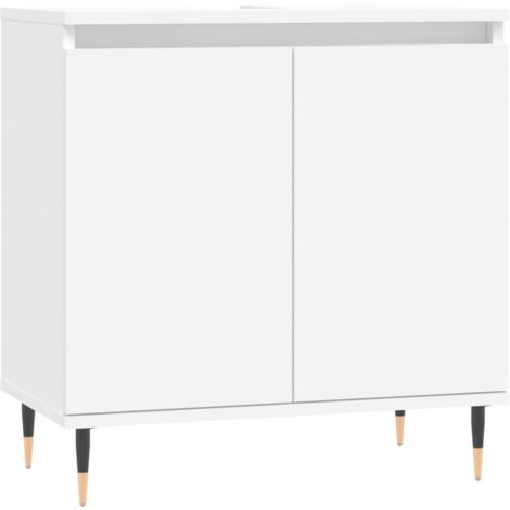 Armoire de salle de bain blanc 58x33x60 bois d'ingénierie