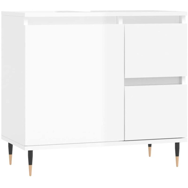 Armoire de salle de bain blanc brillant 65x33x60 cm vidaXL