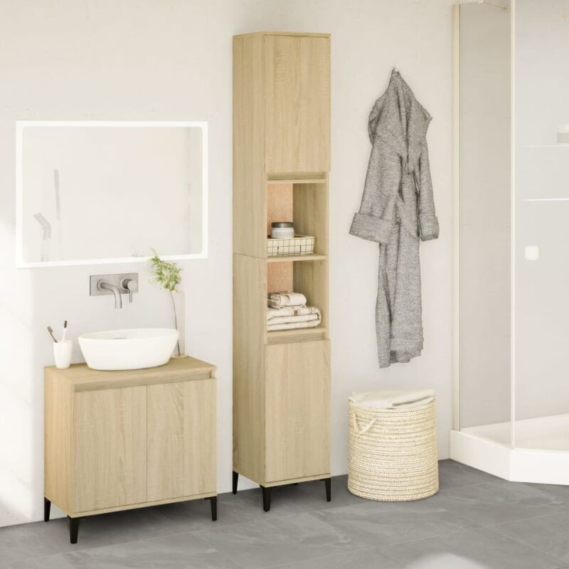 Vidaxl - Armoire salle de bain chêne sonoma 30x30x190 cm