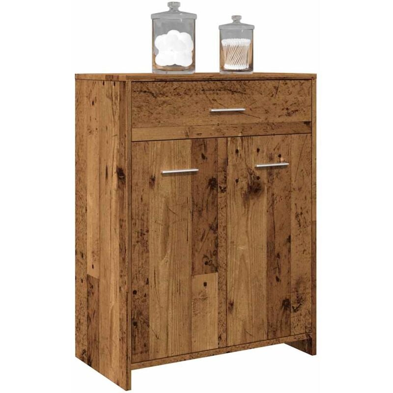 vidaXL Armoire de salle de bain vieux bois 60x33x80 cm bois ingénierie