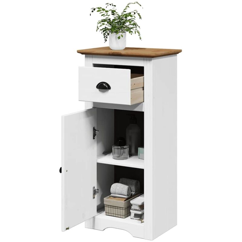 Vidaxl - Armoire de salle de bain bodo blanc et marron 44x30x90 cm