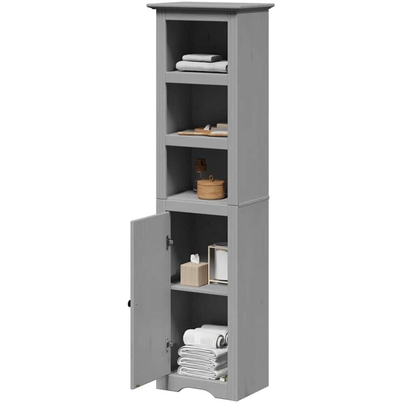 vidaXL Armoire de salle de bain BODO gris 44x30x160 cm