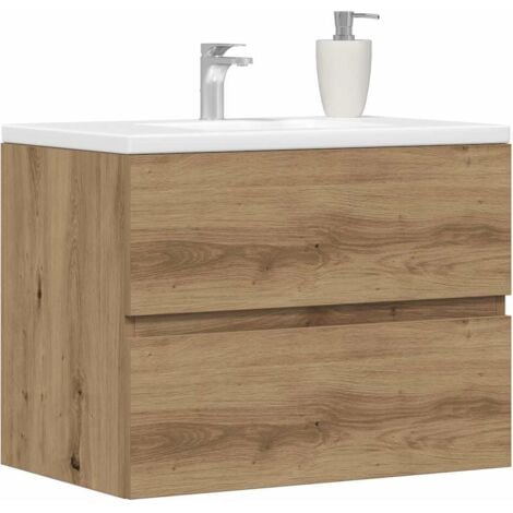 vidaXL Armoire de salle de bain chêne artisanal bois d'ingénierie