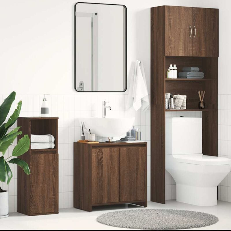 Vidaxl - Armoire de bain Chêne marron 60x33x61 cm Bois d'ingénierie