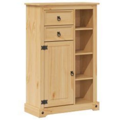 Armoire de salle de bain Corona 70x33x110 bois de pin massif
