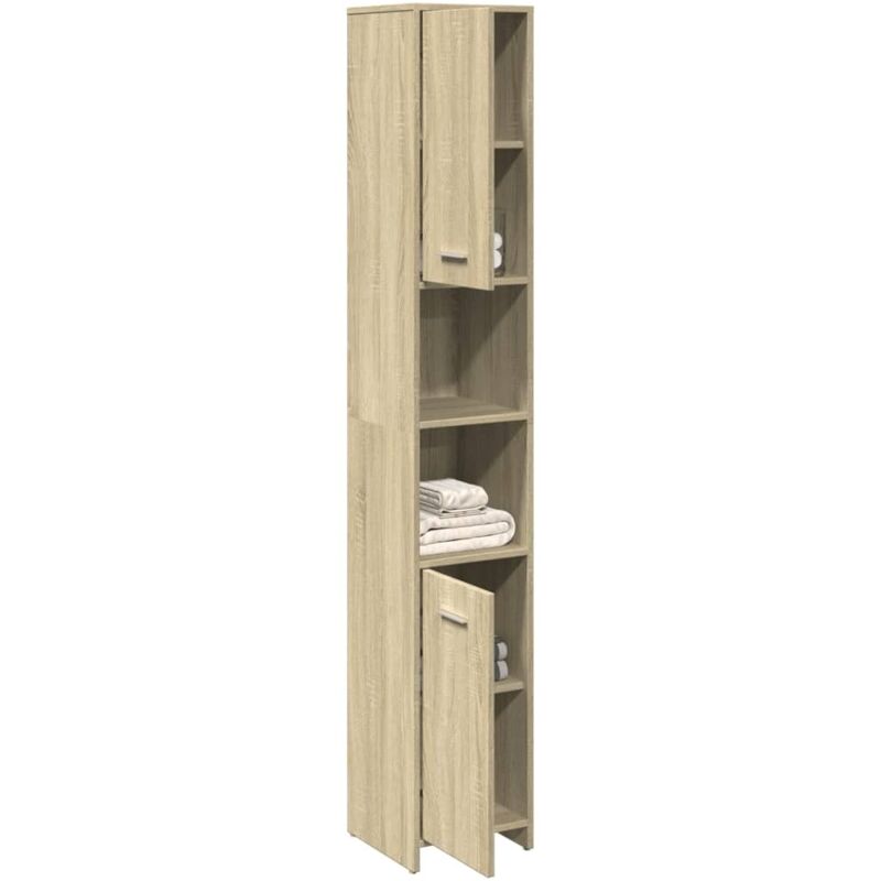 Vidaxl - Armoire de salle de bain Chêne sonoma 30x30x183,5 cm Aggloméré