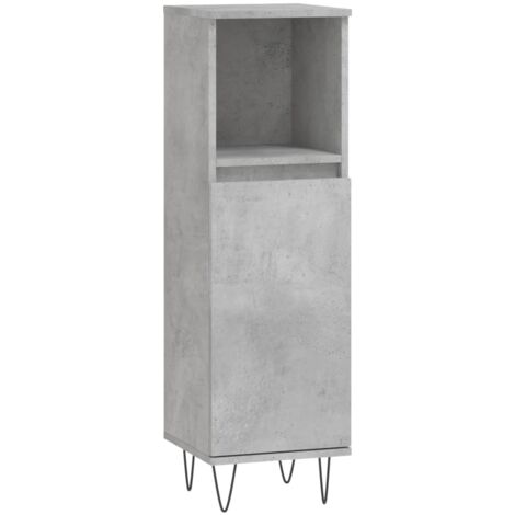 Armoire de salle de bain gris béton 30x30x100