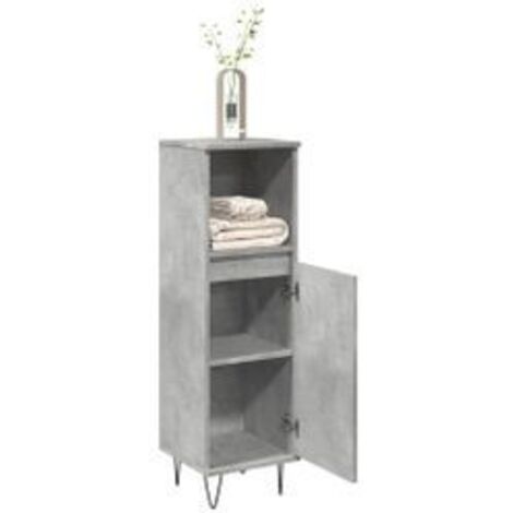 Armoire de salle de bain gris béton 30x30x100