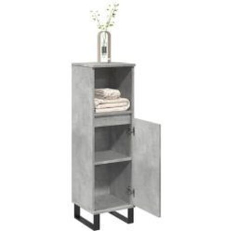 Armoire de salle de bain gris béton 30x30x100