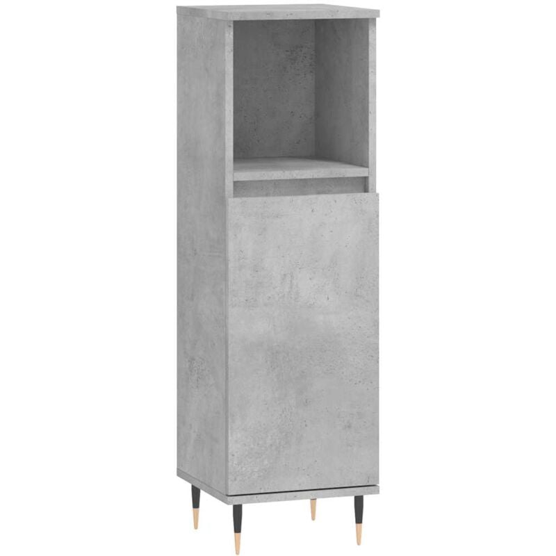 Armoire de salle de bain gris béton 30x30x100 cm vidaXL