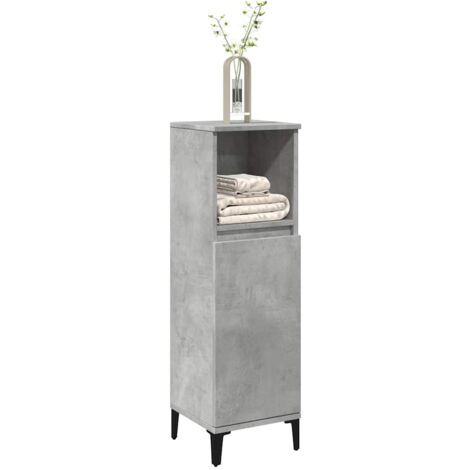Armoire de salle de bain gris béton 30x30x100 cm vidaXL