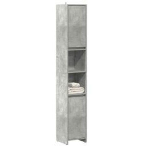 Armoire de salle de bain Gris béton 30x30x183,5