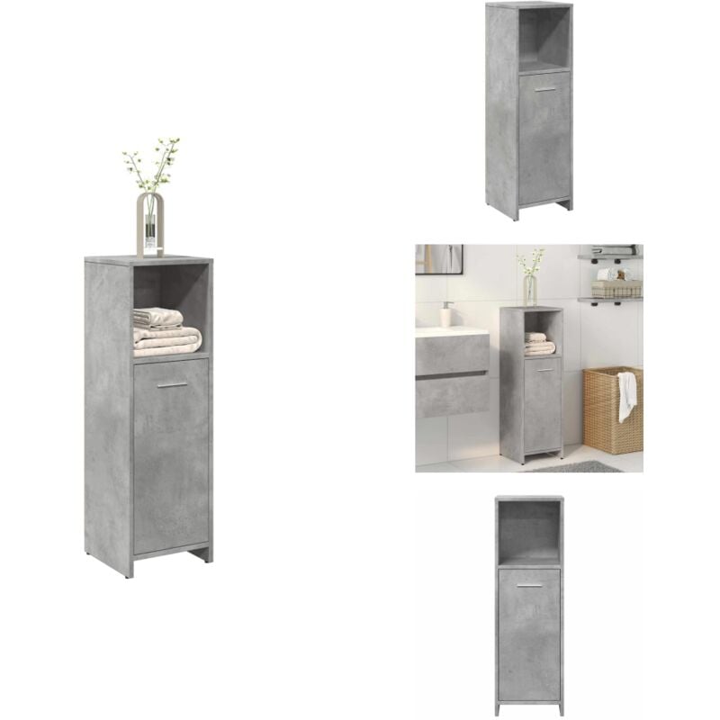 Vidaxl - Armoire de salle de bain Gris béton 30x30x95 cm Aggloméré - Armoire De Salle De Bain - Armoires De Salle De Bain - Armoire De Rangement De