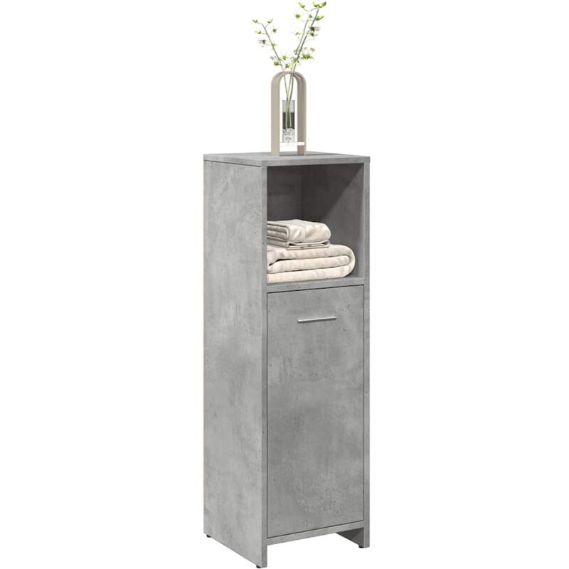 Vidaxl - Armoire de salle de bain Gris béton 30x30x95 cm Aggloméré