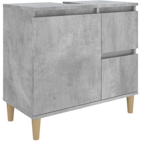 Armoire de salle de bain gris béton 65x33x60