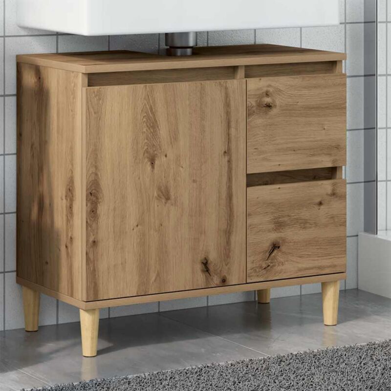 Vidaxl - Armoire lavabo chêne artisanal 65x33x60 cm bois d'ingénierie
