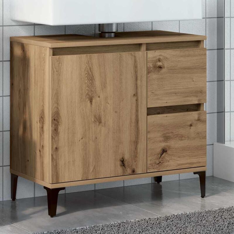 Vidaxl - Armoire lavabo chêne artisanal 65x33x60 cm bois d'ingénierie