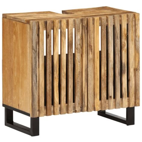 Armoire de salle de bain, Meuble sous Vasque, Meuble de salle de bain 62x34x58cm manguier massif brut FR458931 Maison Chic