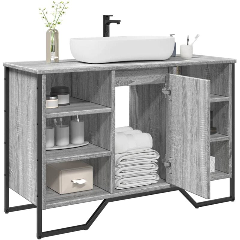 Maisonchic - Armoire de salle de bain, Meuble sous Vasque, Meuble de salle de bain sonoma gris 91x35x60 cm FR343178 design in