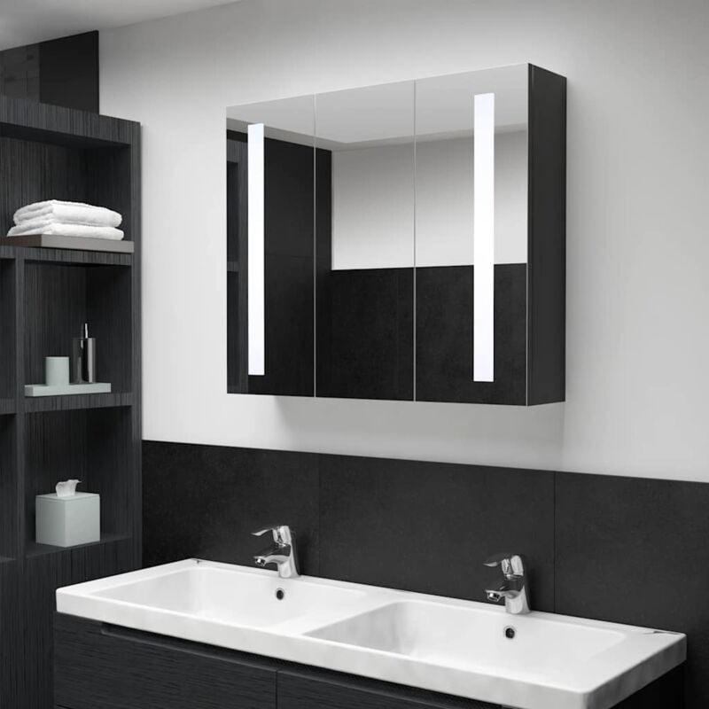 Vidaxl - Armoire de salle de bain à miroir led 89x14x62 cm