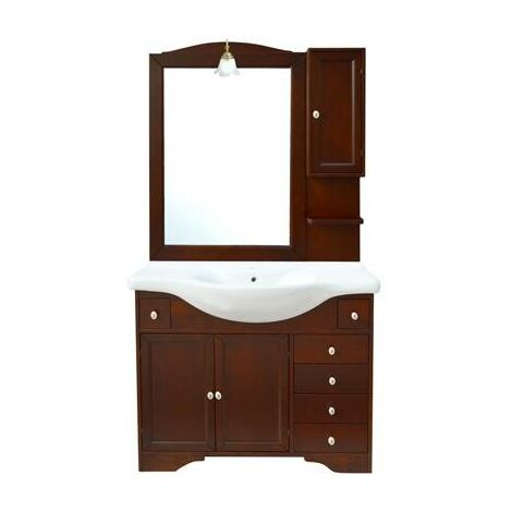 Armoire de salle de bain monique avec lavabo intégré et miroir 105