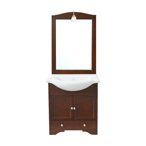 Armoire de salle de bain monique avec lavabo intégré et miroir 75