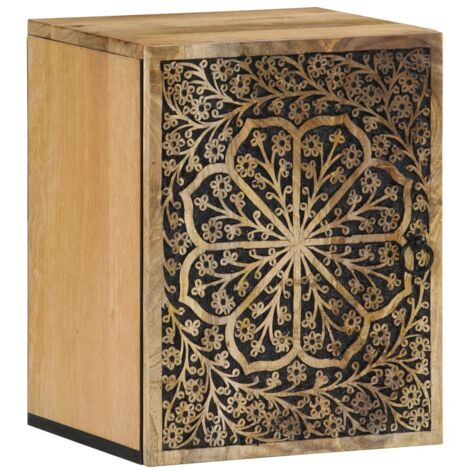 Armoire de salle de bain murale 38x33x48 bois massif manguier