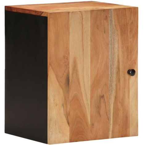 Armoire de salle de bain murale 38x33x48cm bois massif d'acacia
