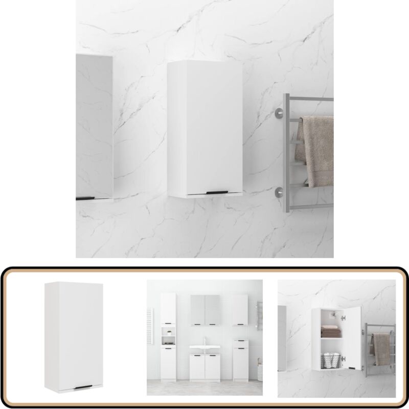 Vidaxl - Armoire de salle de bain murale Blanc 32x20x67 cm - Armoire De Salle De Bain - Meuble De Salle De Bain - Armoire Murale - Rangement Salle De