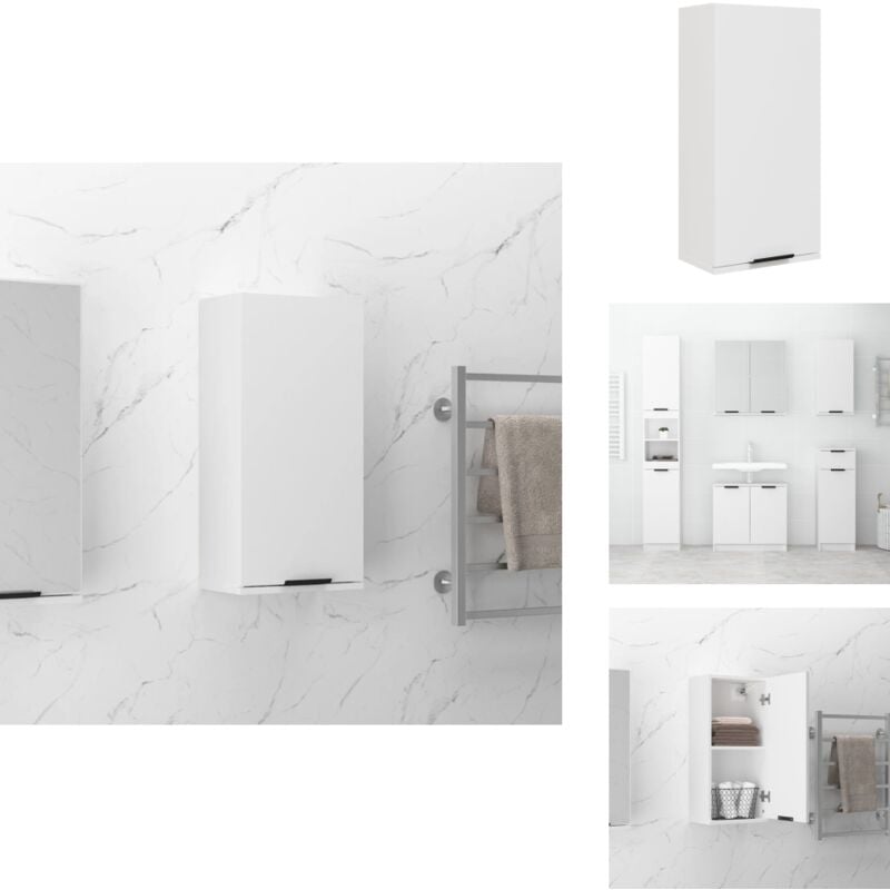 Vidaxl - Armoire de salle de bain murale Blanc 32x20x67 cm - Armoire De Salle De Bain - Meuble De Salle De Bain - Armoire Murale - Rangement Salle De