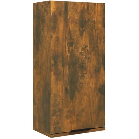 Armoire de salle de bain murale Chêne fumé 32x20x67 cm