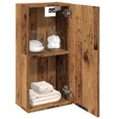 Armoire de salle de bain murale vieux bois 32x20x67