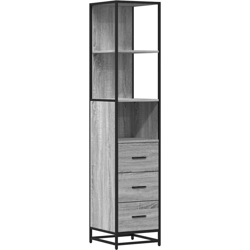 Vidaxl - Armoire de salle de bain sonoma gris 35x37,5x166 cm