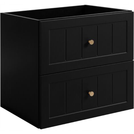 Armoire de salle de bain noir - 60 cm - Matériaux de haute qualité - MDF - meubles de salle de bain bois - Armoires pour la salle de bain