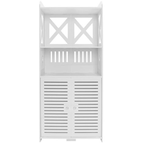 Armoire De Salle De Bain Polyvalente Avec Porte D'étagère Salon Salle De Cuisine 40 X 25 X 90 Cm
