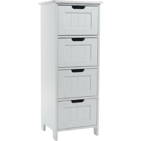 Meuble De Rangement à Roulettes Relaxdays - 3 Niveaux En Bois, 71.5x35x31 Cm, Pour Salle De Bain Ou Cuisine