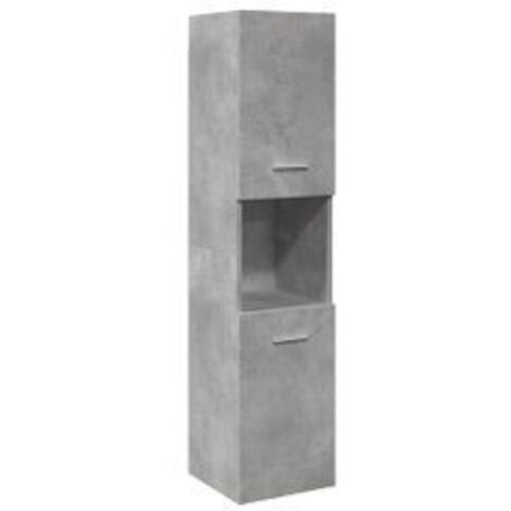 Armoire de salle de bain suspendue gris béton bois d'ingénierie