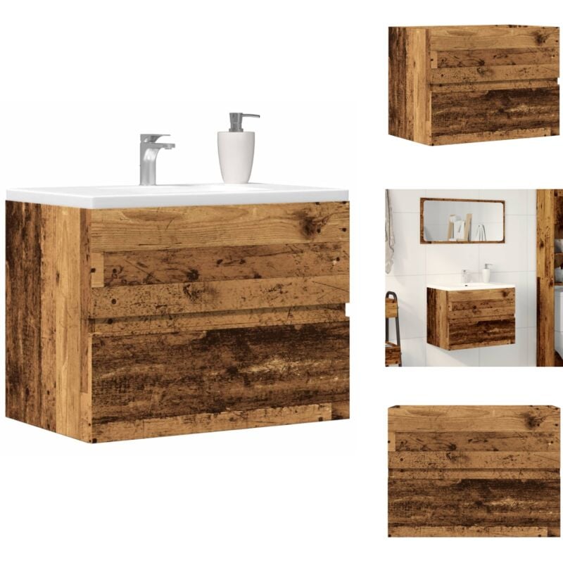 Armoire de salle de bain vieux bois bois d'ingénierie - Armoire De Salle De Bain - Armoires De Salle De Bain - Placard De Lavabo De Salle De Bain