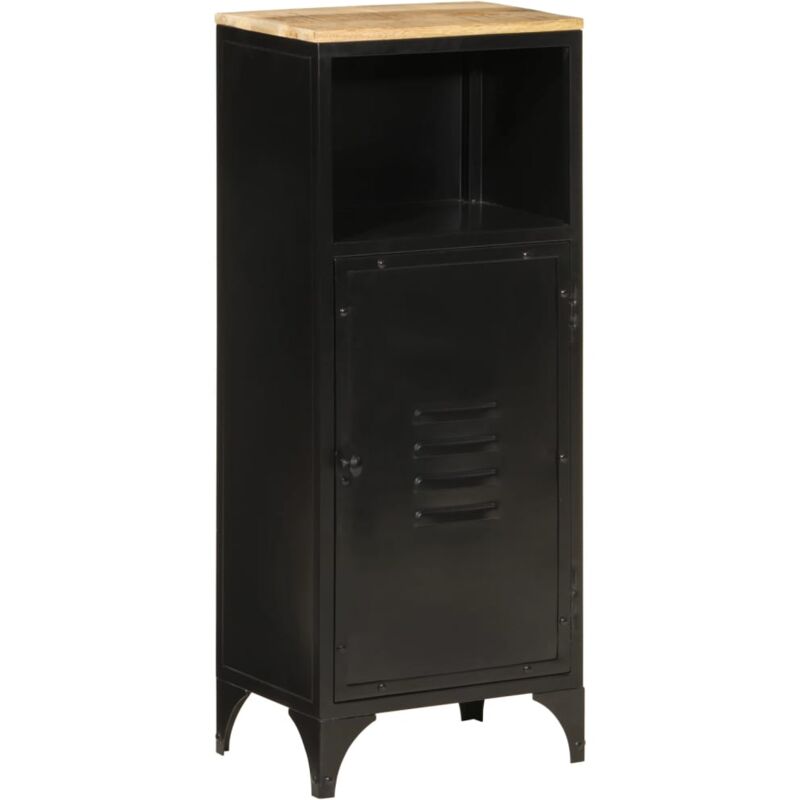 Armoire de salle de bain,Meuble de salle de bain 40x27x90 cm fer et bois de manguier CFW709160